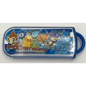 Pokemon Diamond & Pearl Pocket Monsters Bento Utensil Set w/ Chopsticks Japan